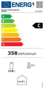 SEVERIN Réfrigérateur à bouteilles FKS 8840, 118 L, argenté