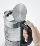 SEVERIN Mini bouilloire en verre WK 3458, inox / noir