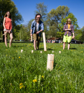 SCHILDKRÖT Jeu d'échecs suédois Kubb, en pin