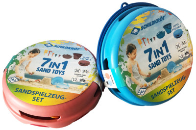 SCHILDKRÖT Kit de jouets de plage 7en1, bleu