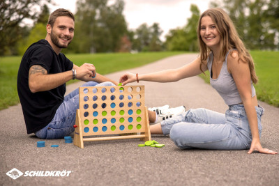 SCHILDKRÖT 4 à la suite, jeu classique en bois