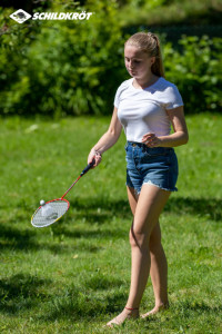 SCHILDKRÖT Set de badminton 2 joueurs, rouge / jaune