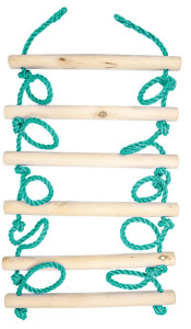 slackers Echelle de corde Ninja, 6 barreaux/longueur -  2,5m