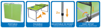 DONIC SCHILDKRÖT Table de tennis de table MIDI, vert