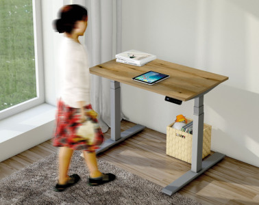 kerkmann Bureau assis-debout Smart Office, chêne/argent