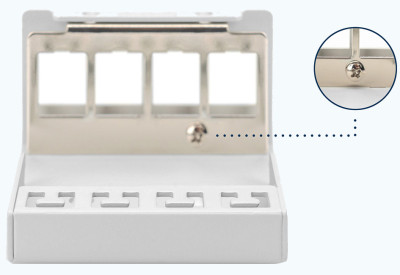 DIGITUS Panneau de brassage modulaire Desktop, 4 ports