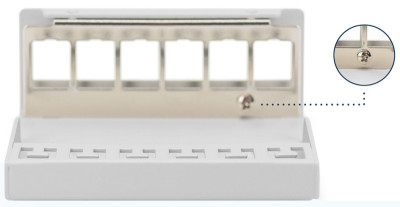 DIGITUS Panneau de brassage modulaire Desktop, 6 ports