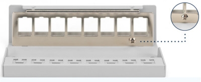 DIGITUS Panneau de brassage modulaire Desktop, 8 ports