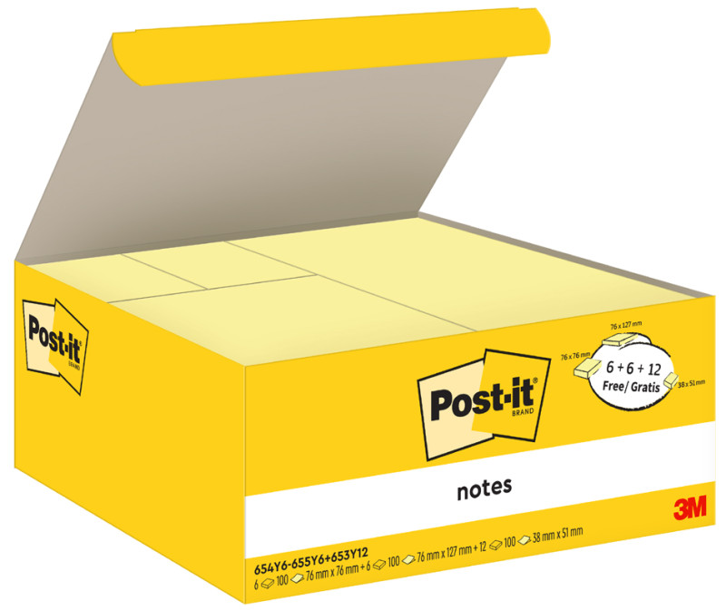 Post-it Pack Avantage de 20 Blocs de notes adhésives Classiques