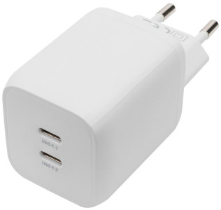 DIGITUS Chargeur USB, 2x USB-C, 65 watts, blanc