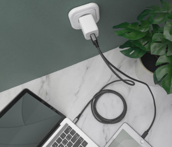 DIGITUS Chargeur USB, 2x USB-C, 65 watts, blanc