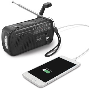 LogiLink Radio dynamo, panneau solaire & lampe de poche