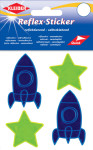 Autocollants réfléchissants KLEIBER « Étoile et fusée », jaune/bleu