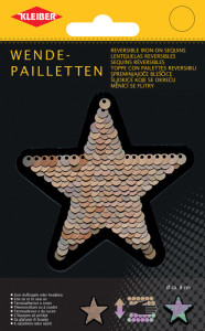 KLEIBER Wendepailletten Stern, gold-silber