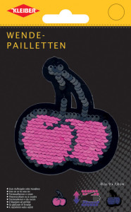 KLEIBER Wendepailletten Kirschen, pink-blau
