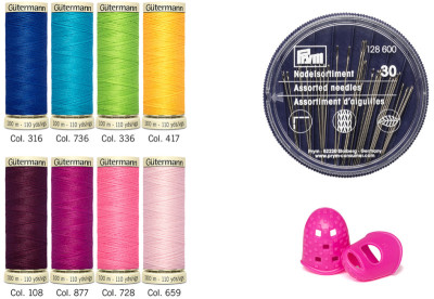 Gütermann Kit de fil à coudre avec aiguilles & tire-aiguille