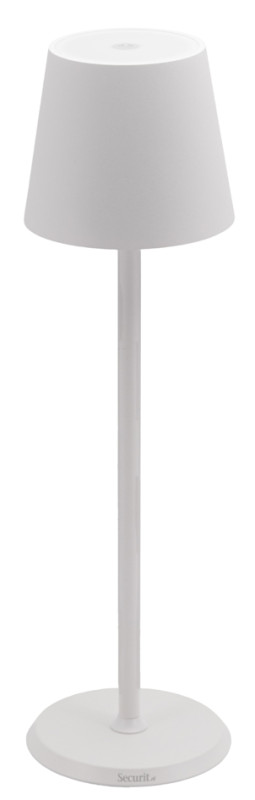 Securit Lampe de table à LED sans fil FELINE, blanc