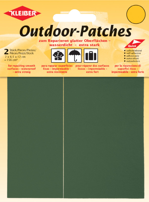 KLEIBER Outdoor-Patches, selbstklebend, 65 x 120 mm, schwarz