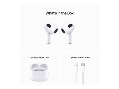 Apple : AIRPODS (3RD GENERATION) avec LIGHTNING CHARGING CASE