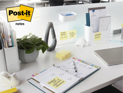 Post-it 3M notes adhésives, 70 x 127 mm, jaune, blister