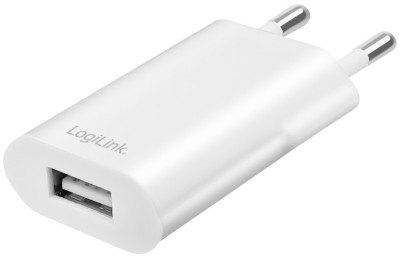 LogiLink Adaptateur de prise USB, 1x USB-A, 5 W, blanc