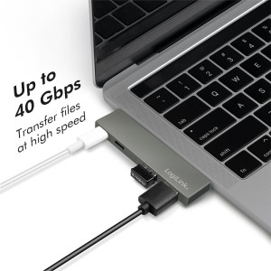 LogiLink Station d'accueil USB 3.2 Gen2x2, 4 ports, PD