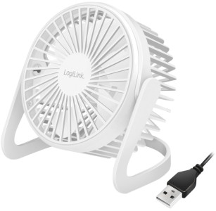 LogiLink Ventilateur de bureau USB, 30 dB, blanc