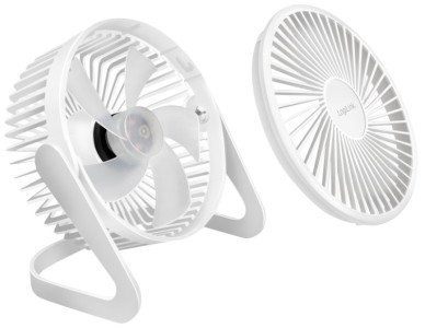 LogiLink Ventilateur de bureau USB, 40 dB, blanc