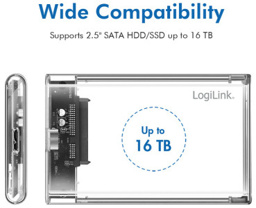 LogiLink Boîtier pour disque dur SATA 2,5