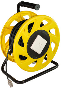 LogiLink Enrouleur de câble réseau, cat. 7, S/FTP, TPE, 60 m