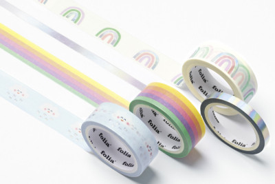 folia Deko-Klebeband Washi-Tape HOTFOIL RAINBOW CLOUDS, 4er