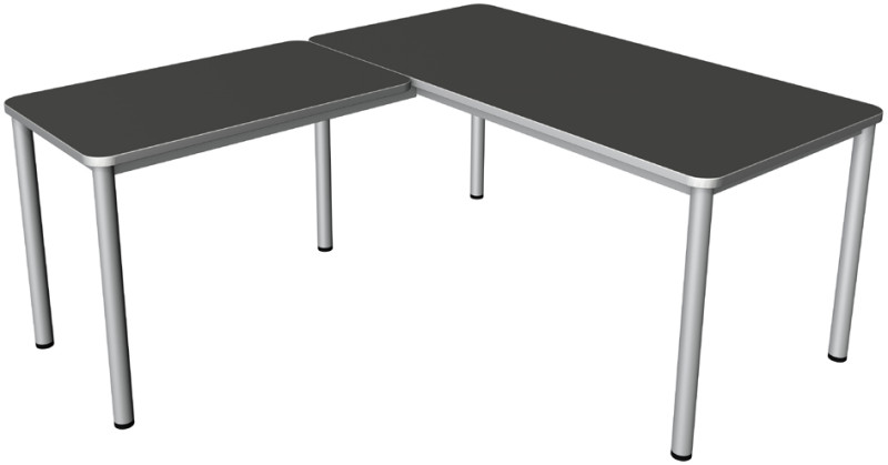 kerkmann Schreibtisch PRIME mit Anbau, (B)1.600 mm,anthrazit