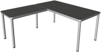 Bureau Kerkmann PRIME avec rallonge, (L) 1 800 mm, blanc Bureau Kerkmann PRIME avec rallonge, (L) 1 800 mm, blanc