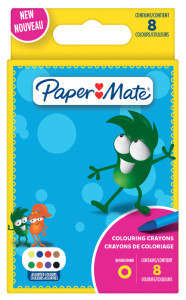 Paper:Mate Crayons de cire Kids Colouring, blister de 8