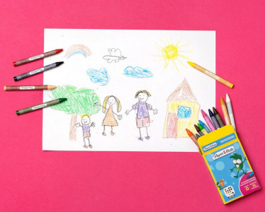 Paper:Mate Crayons de cire Kids Colouring, blister de 8
