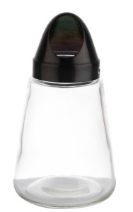 APS Pot à snack, verre/acier inoxydable, 350 ml, noir