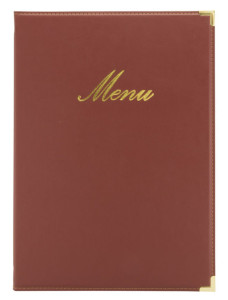 Securit Protège-menus CLASSIC, A5, aspect cuir, brun