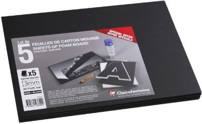 Clairefontaine Carton mousse, 297 x 420 mm (A3), 3 mm, noir