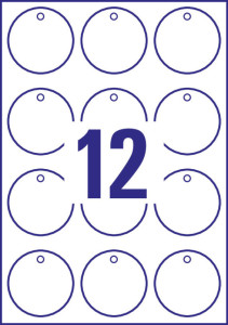 AVERY Zweckform Etiquette américaine, carton, 220 g/m2