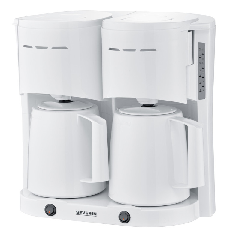 SEVERIN Cafetière électrique duo KA 9314, blanc