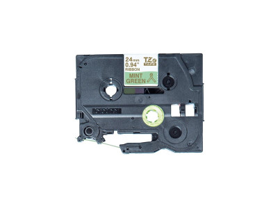 Brother : 24MM GOLD / MINT GREEN RIBBON tape