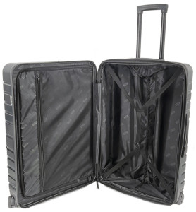 JSA Trolley de voyage, en ABS recyclé à 50%, taille L, noir
