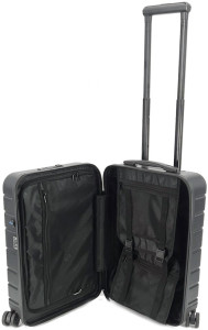 JSA Trolley de voyage, en ABS recyclé à 50%, taille S, noir