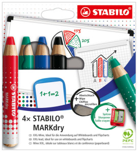 STABILO Crayon marqueur MARKdry, étui de 4