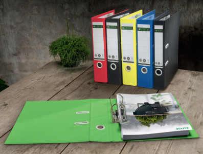 LEITZ Classeur Recycle, 180 degrés, 80 mm, jaune