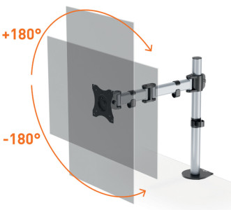 DURABLE Monitorhalterung SELECT für 1 Monitor, Klemme