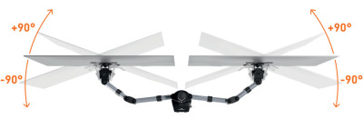 DURABLE Monitorhalterung SELECT für 2 Monitore, Klemme
