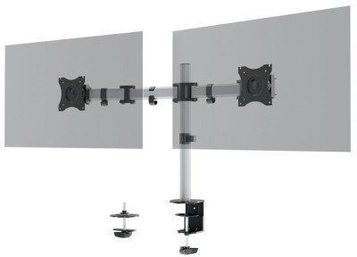 DURABLE Monitorhalterung SELECT für 2 Monitore, Klemme