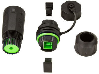 LogiLink Coupleur fibre optique avec bouchon de protection/