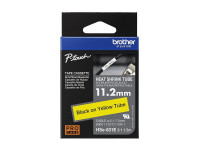 Brother HSe-631E Ruban thermorétractable Noir sur jaune 11,2 mm x 1,5 m